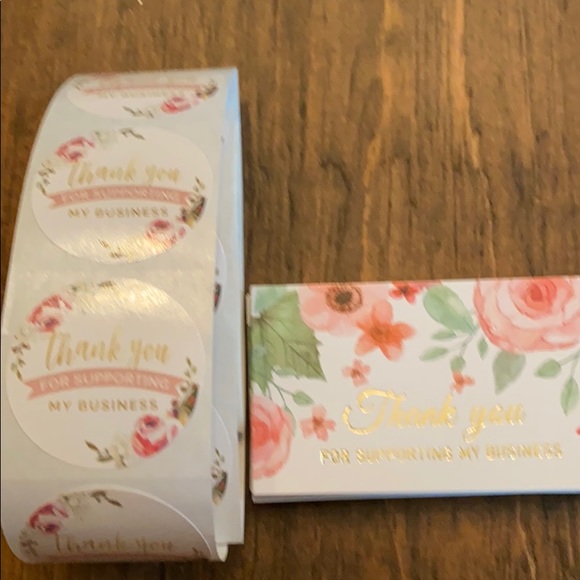 Other - Posh seller thank you cards and thank you stickers